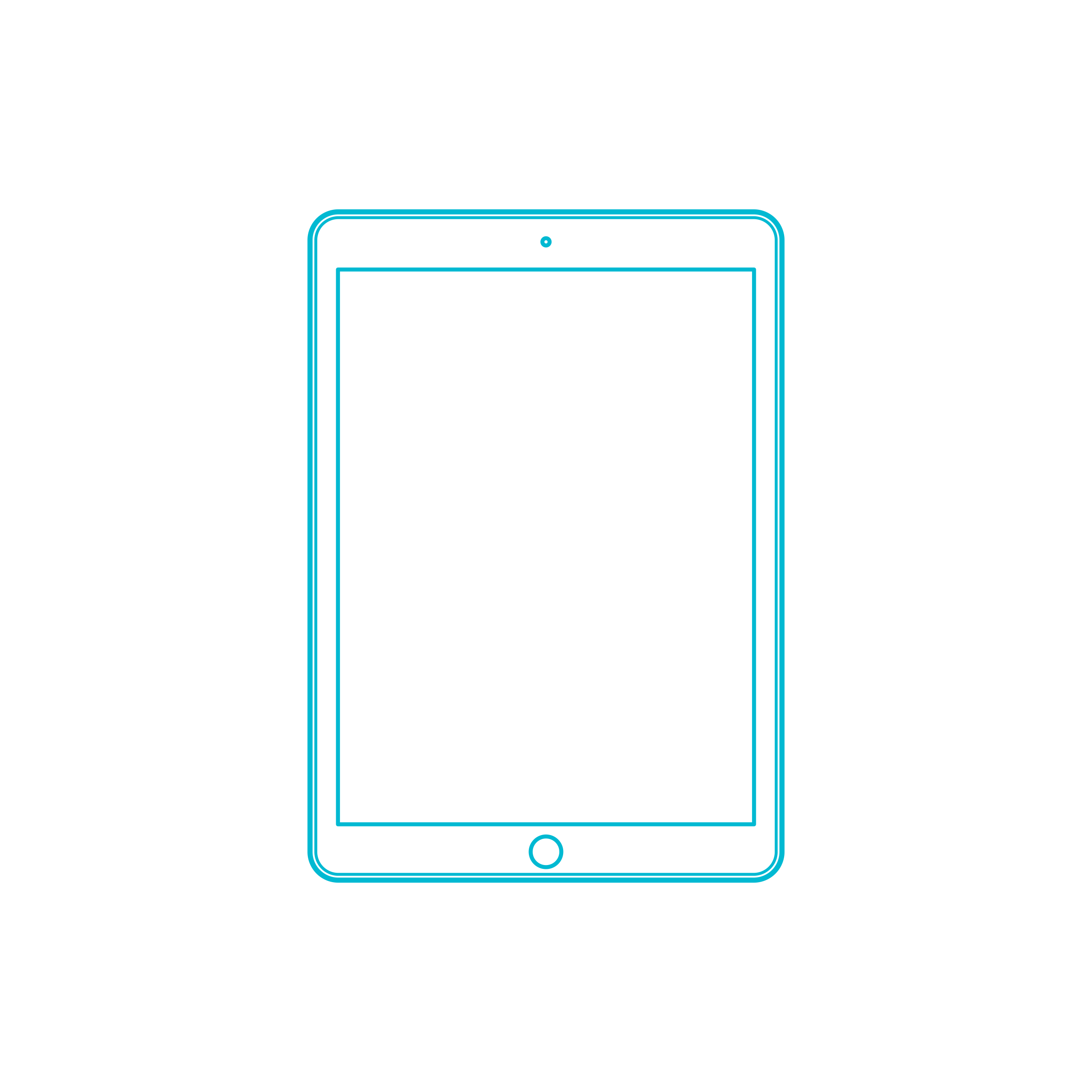 Guide Digital Apple Ipad Air 2 2Nd Gen Simple Editable Svg Line Art Free Vectors